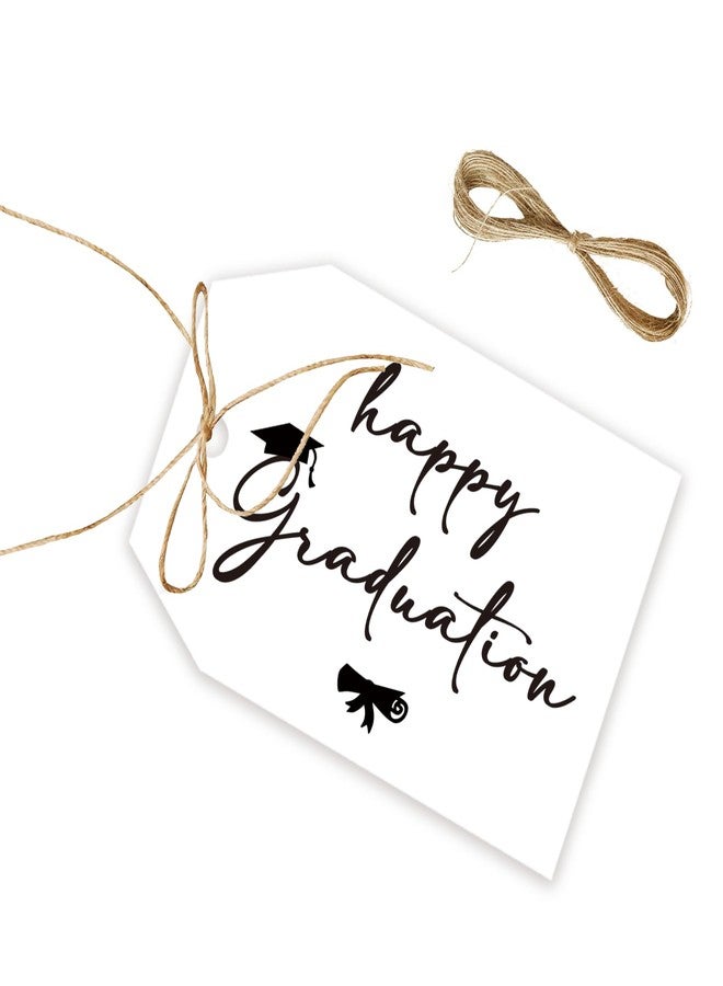 FORSHEEP 50pcs Happy Graduation Thank You Tags, Class of 2026 Gift Tag with String for Grad Party, Congrats Grad Thank You Paper Tags for Graduation Party Favors - Image 1